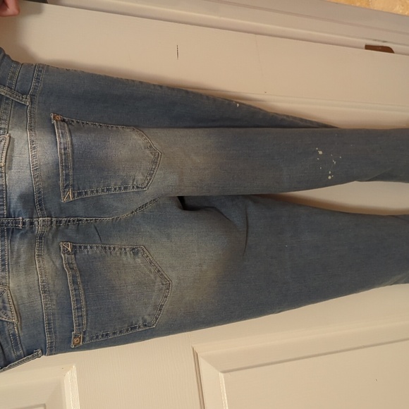 Wallflower Distressed Denim Bib Slim Overalls Medium Wash Size Small - Picture 10 of 10